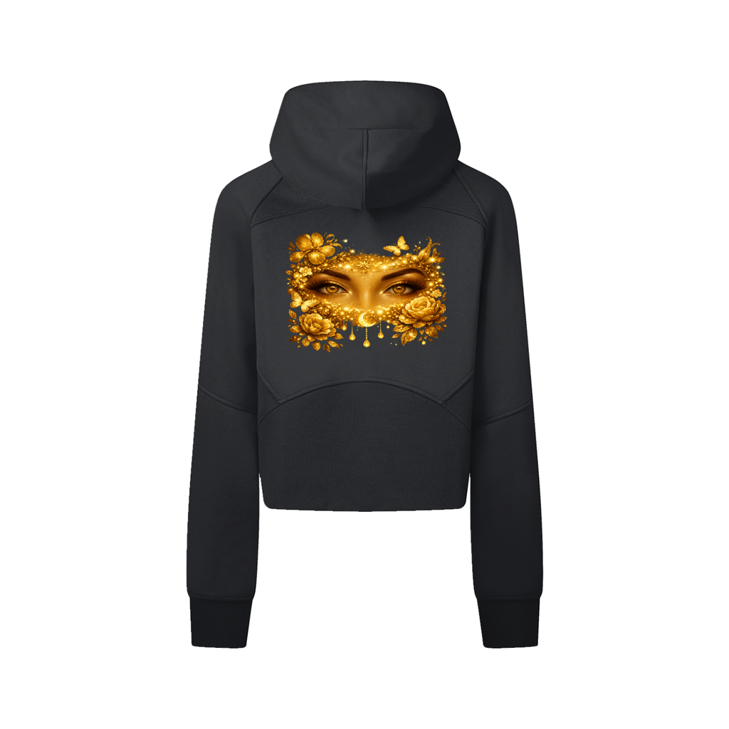 Cropped Zip-Through Hoodie