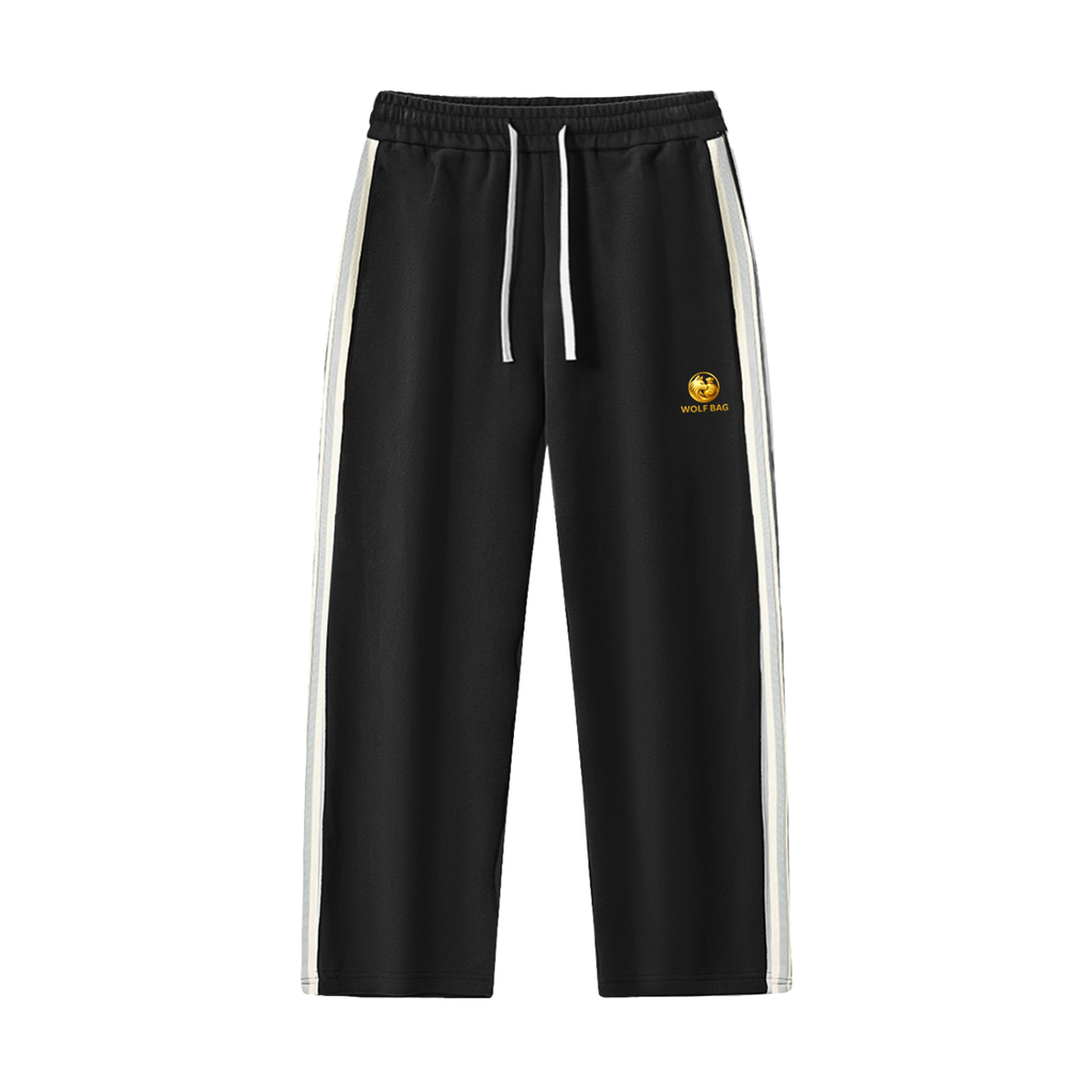 Contrast Side-Stripe Straight-Leg  Pants