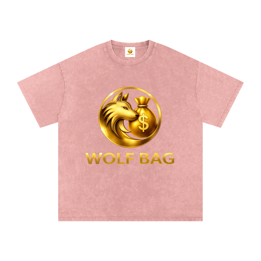 Snow Washed Oversized Cotton T-Shirt