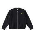 Essential Zip-Up Fleeced Varsity Jacket