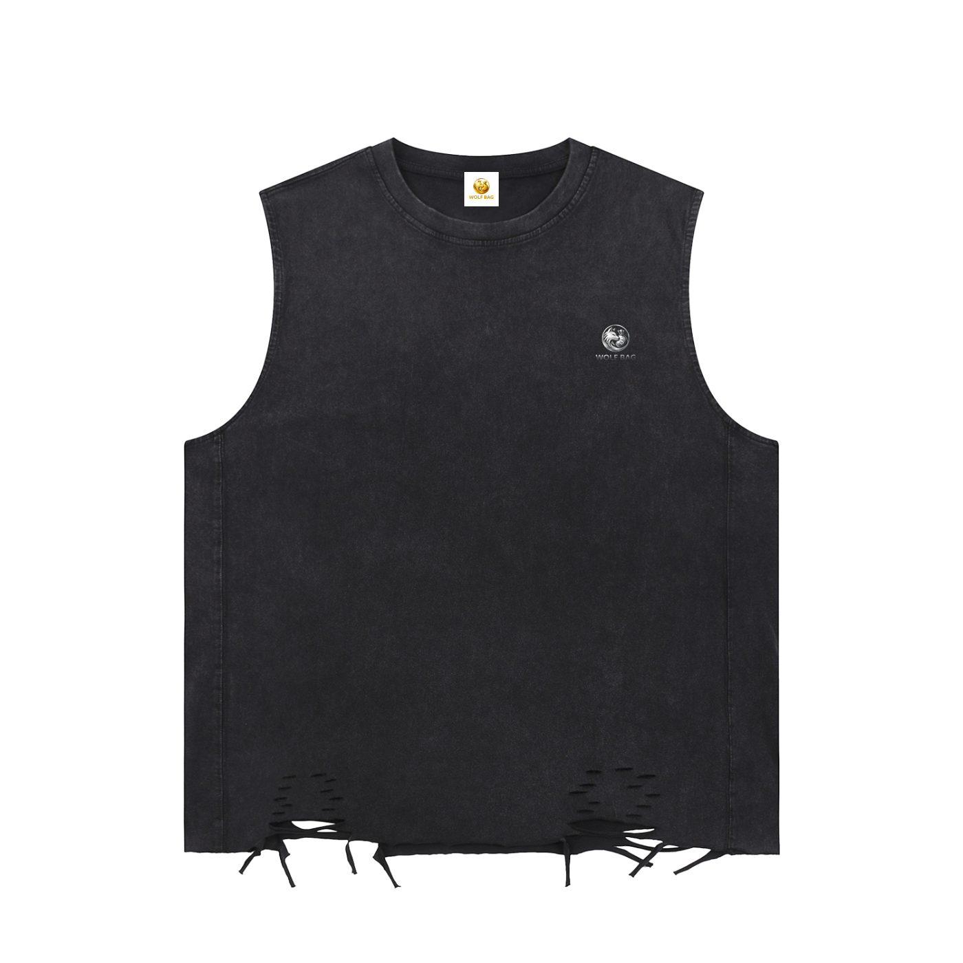 Snow Washed Raw-Hem Tank Top