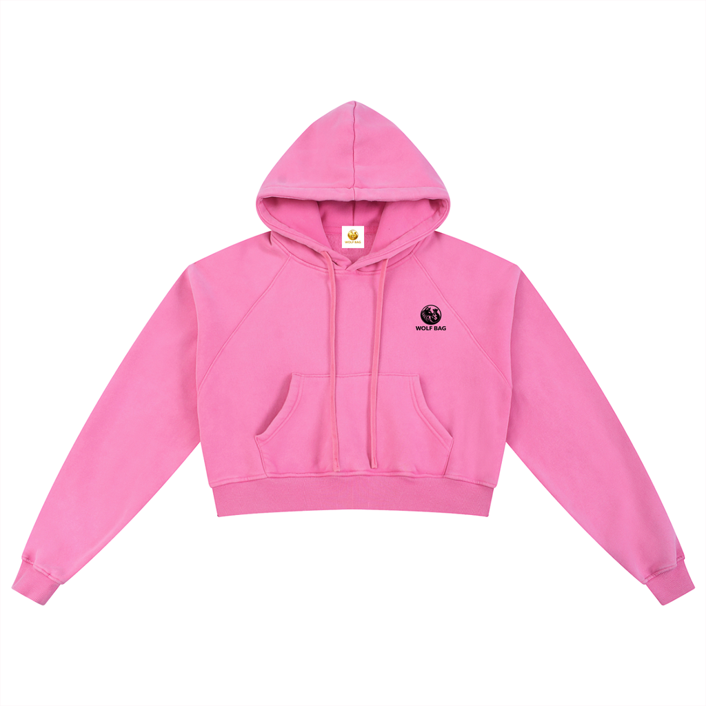 Snow Washed Cropped Hoodie