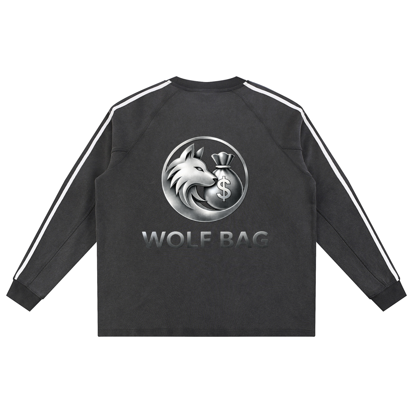 Snow Washed Contrast Tape Sweatshirt