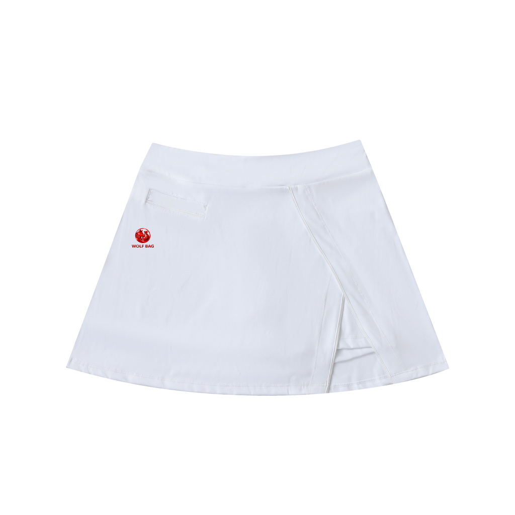 High-Waist Pocketed A-Line Skirt