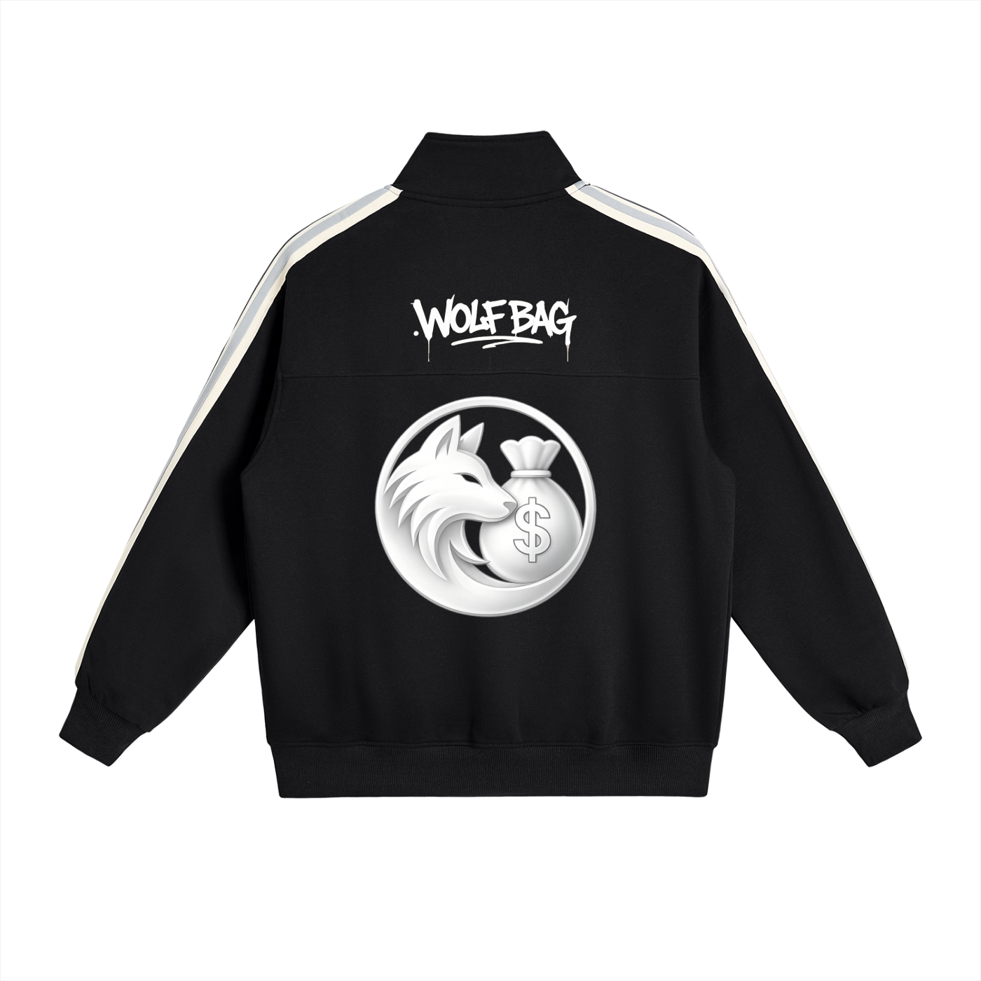 Contrast Side-Stripe Stand Collar  Jacket