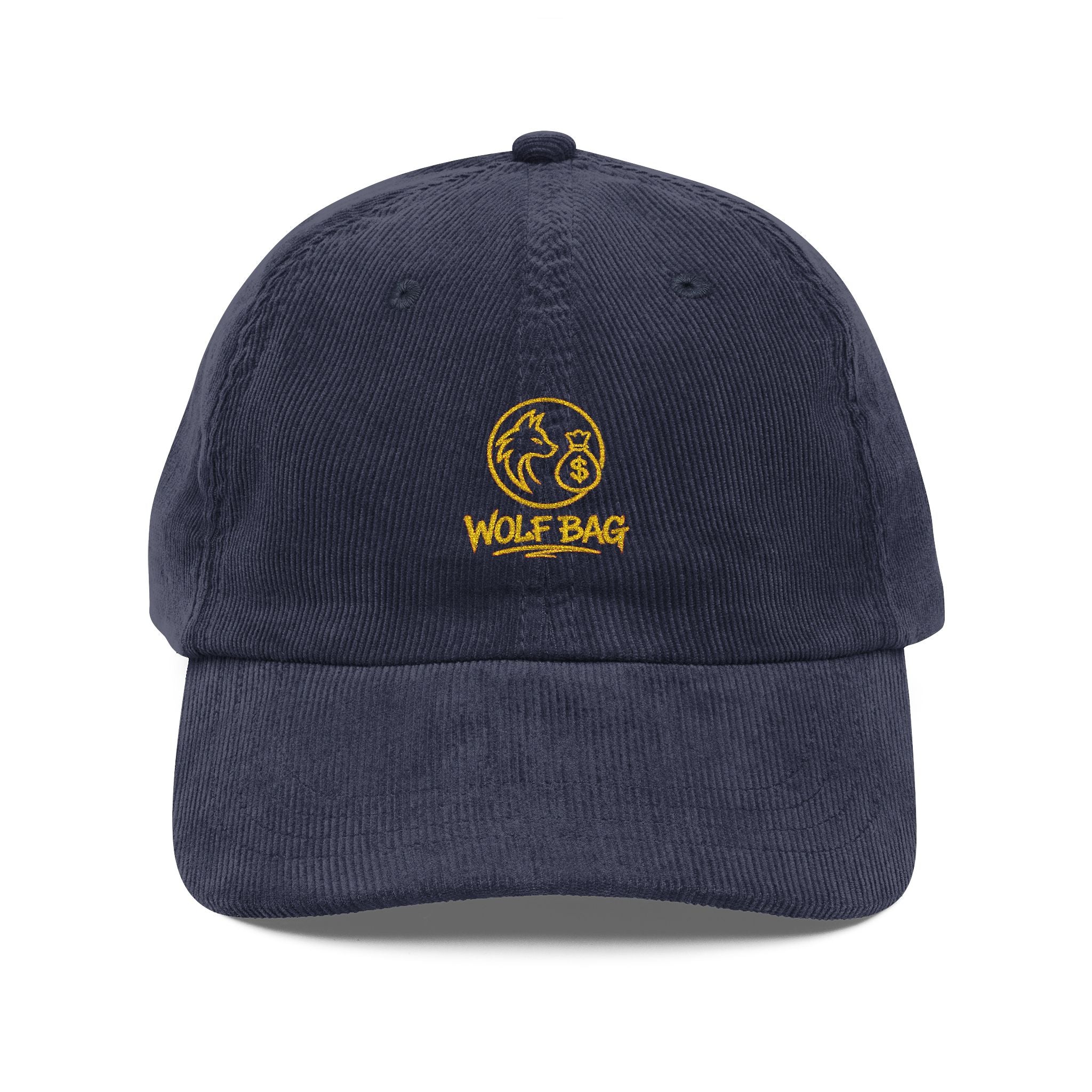 Vintage Corduroy Embroidered Cap — Retro Moon & Stars Baseball Hat