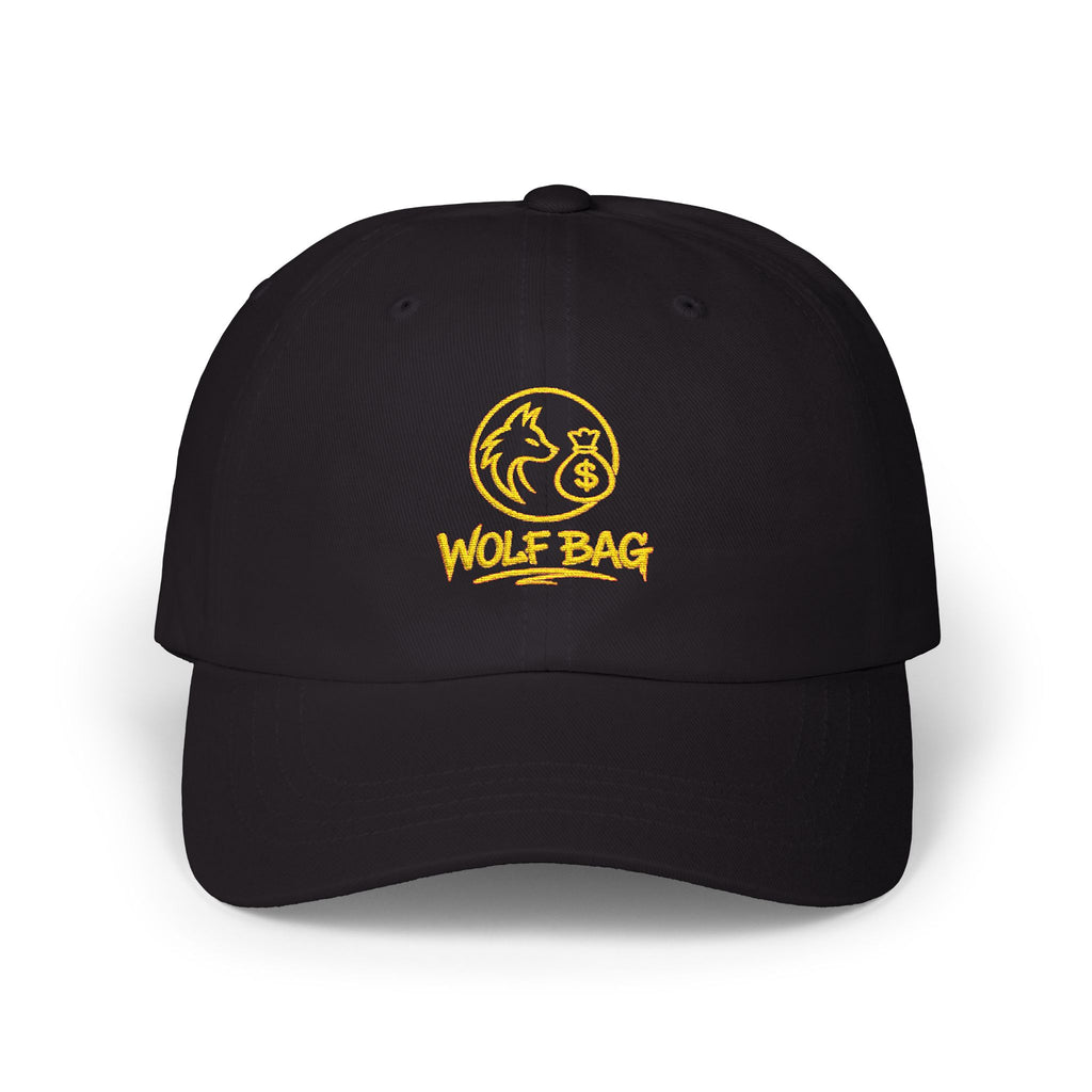 Dad Cap — Gold Foil Wolf Pack Logo Embroidered Hat