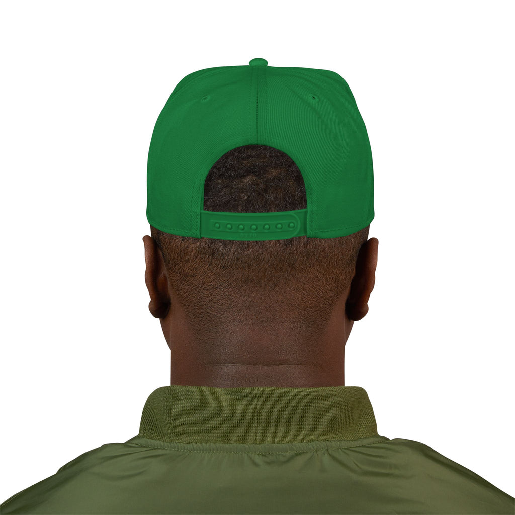 Embroidered Ram Crest Snapback Hat — Adjustable Two-Tone Streetwear Cap