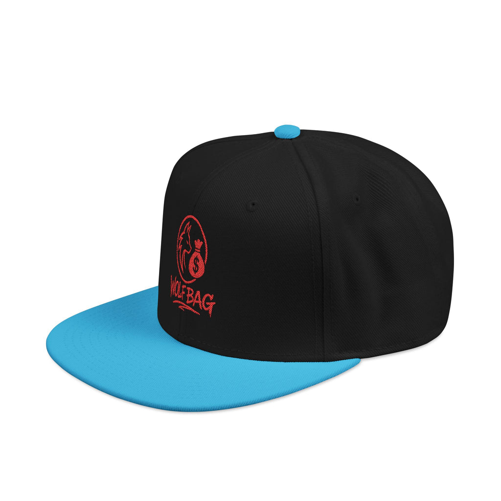 Embroidered Red Skull Snapback Hat