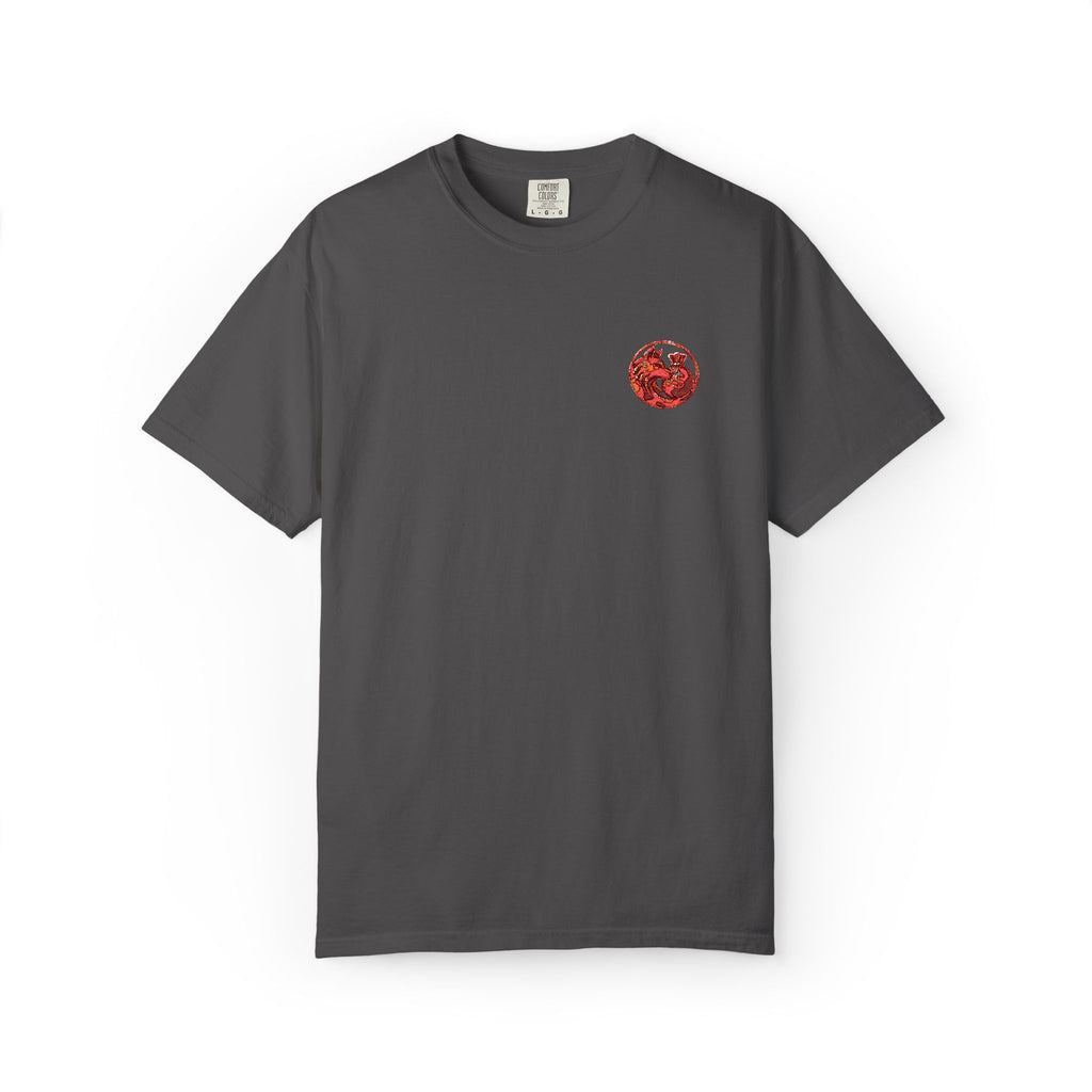 T-Shirt — Small Red Chest Print, Romantic Casual Tee