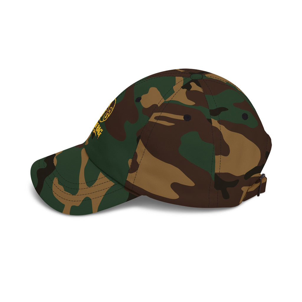 Dad Cap — Gold Foil Wolf Pack Logo Embroidered Hat