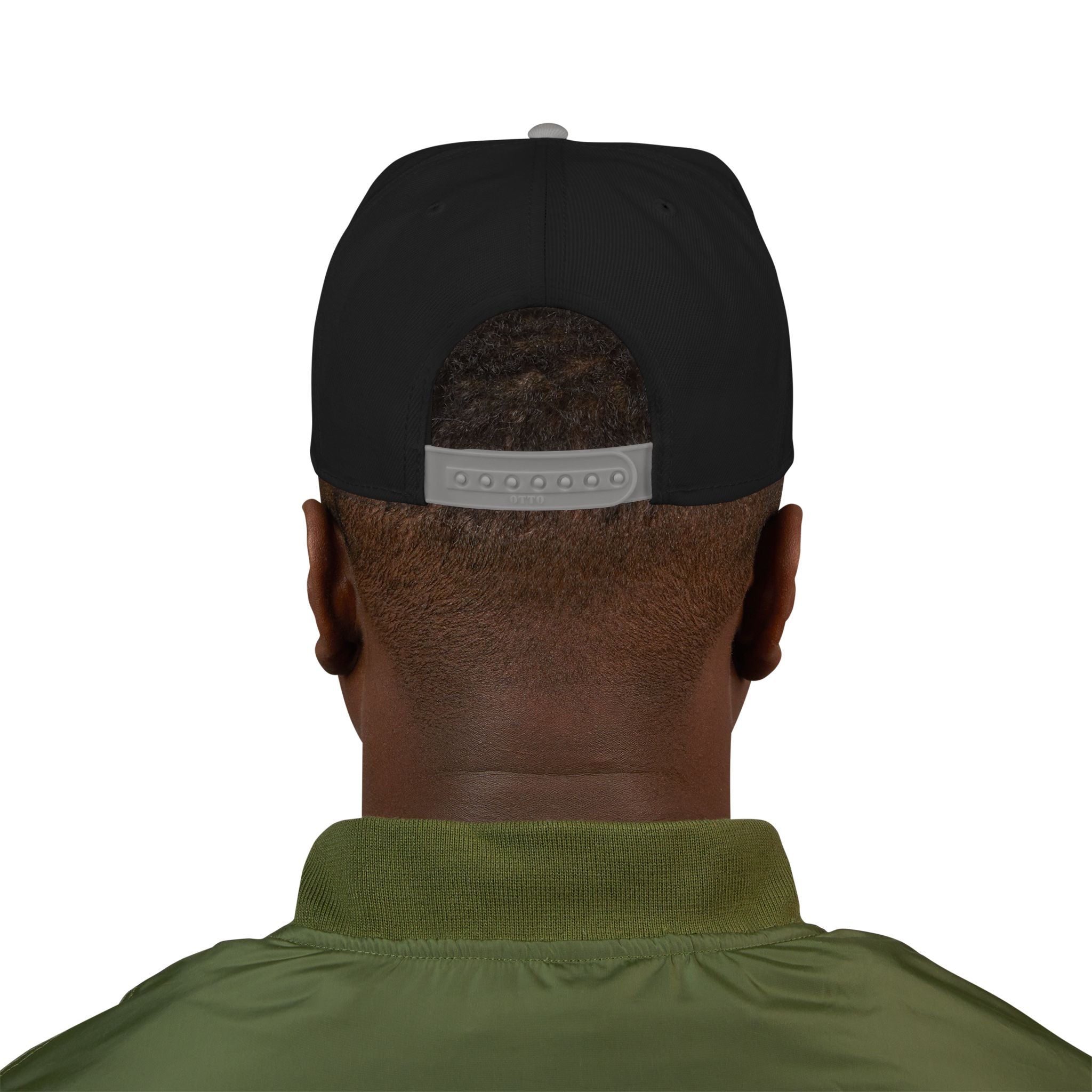 Embroidered Ram Crest Snapback Hat — Adjustable Two-Tone Streetwear Cap