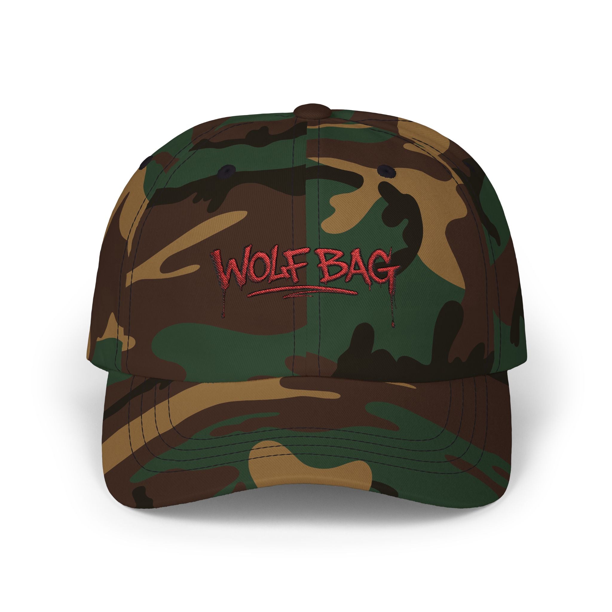Wolf Bag Dad Cap — Embroidered Streetwear Baseball Hat