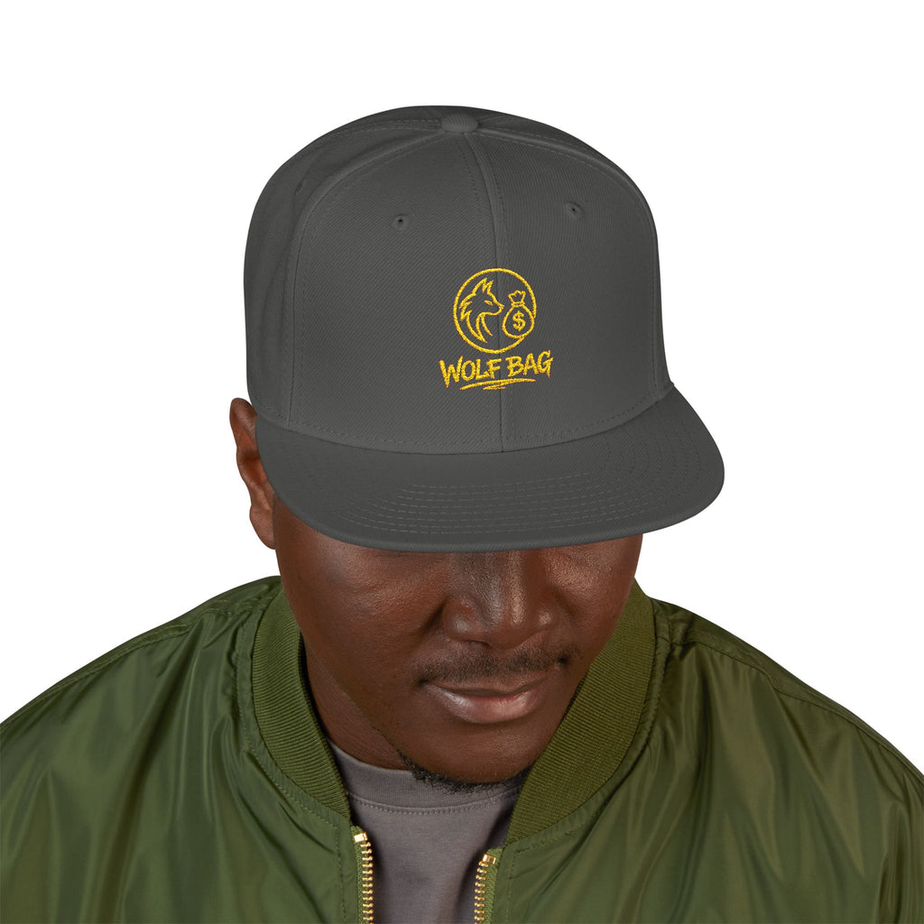 Embroidered Ram Crest Snapback Hat — Adjustable Two-Tone Streetwear Cap
