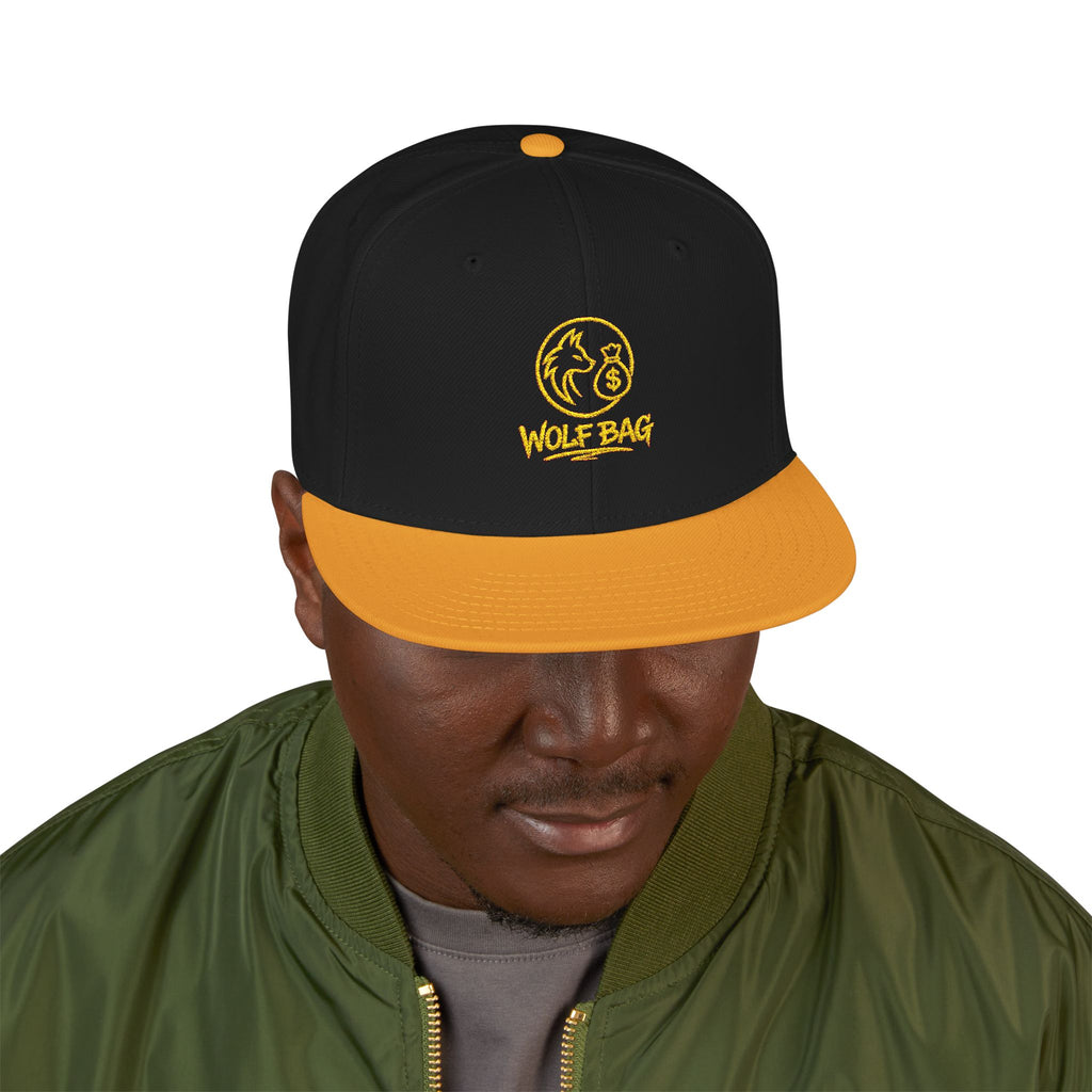 Embroidered Ram Crest Snapback Hat — Adjustable Two-Tone Streetwear Cap