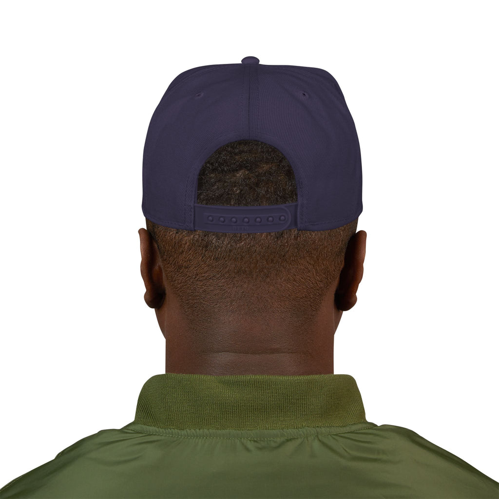 Embroidered Ram Crest Snapback Hat — Adjustable Two-Tone Streetwear Cap