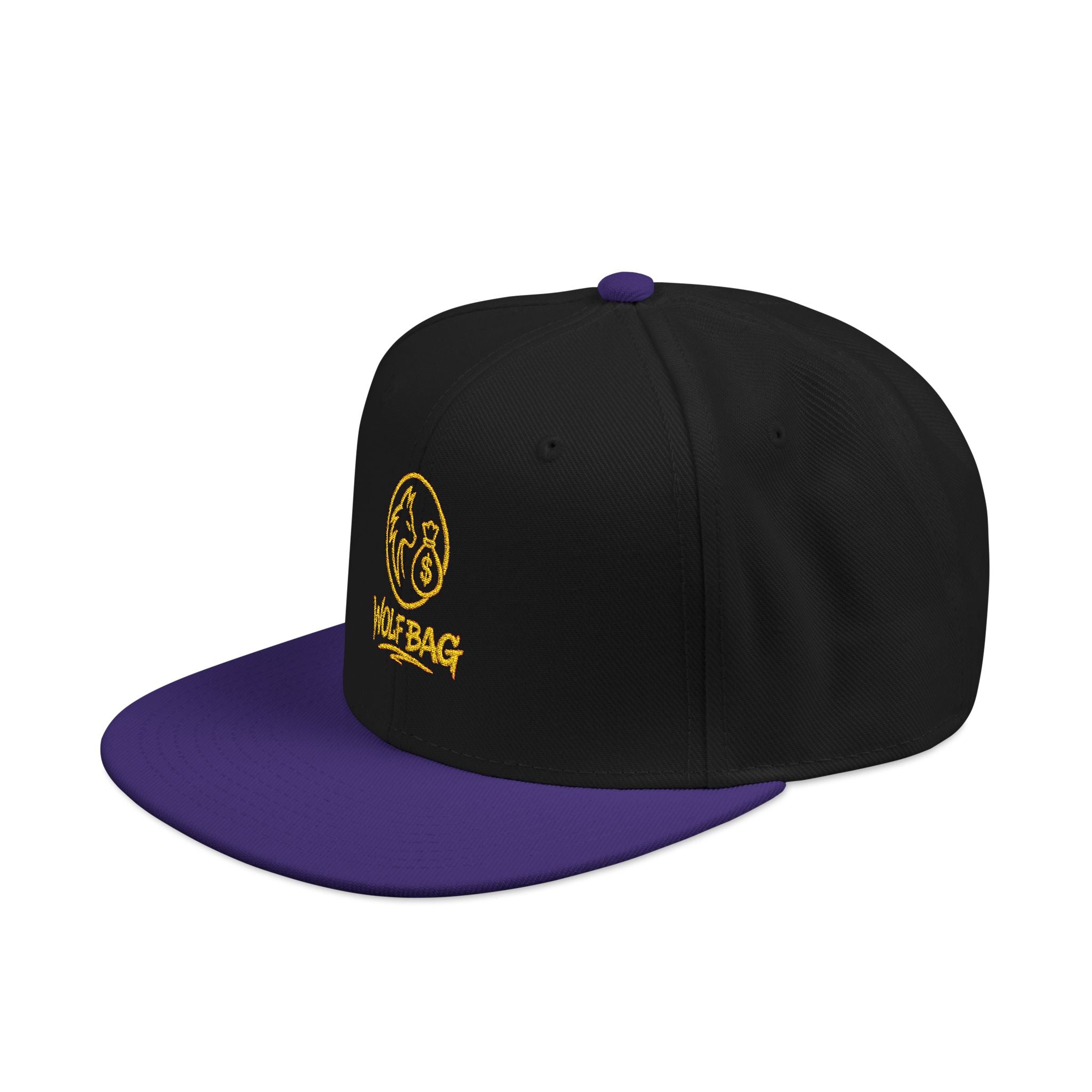 Embroidered Ram Crest Snapback Hat — Adjustable Two-Tone Streetwear Cap