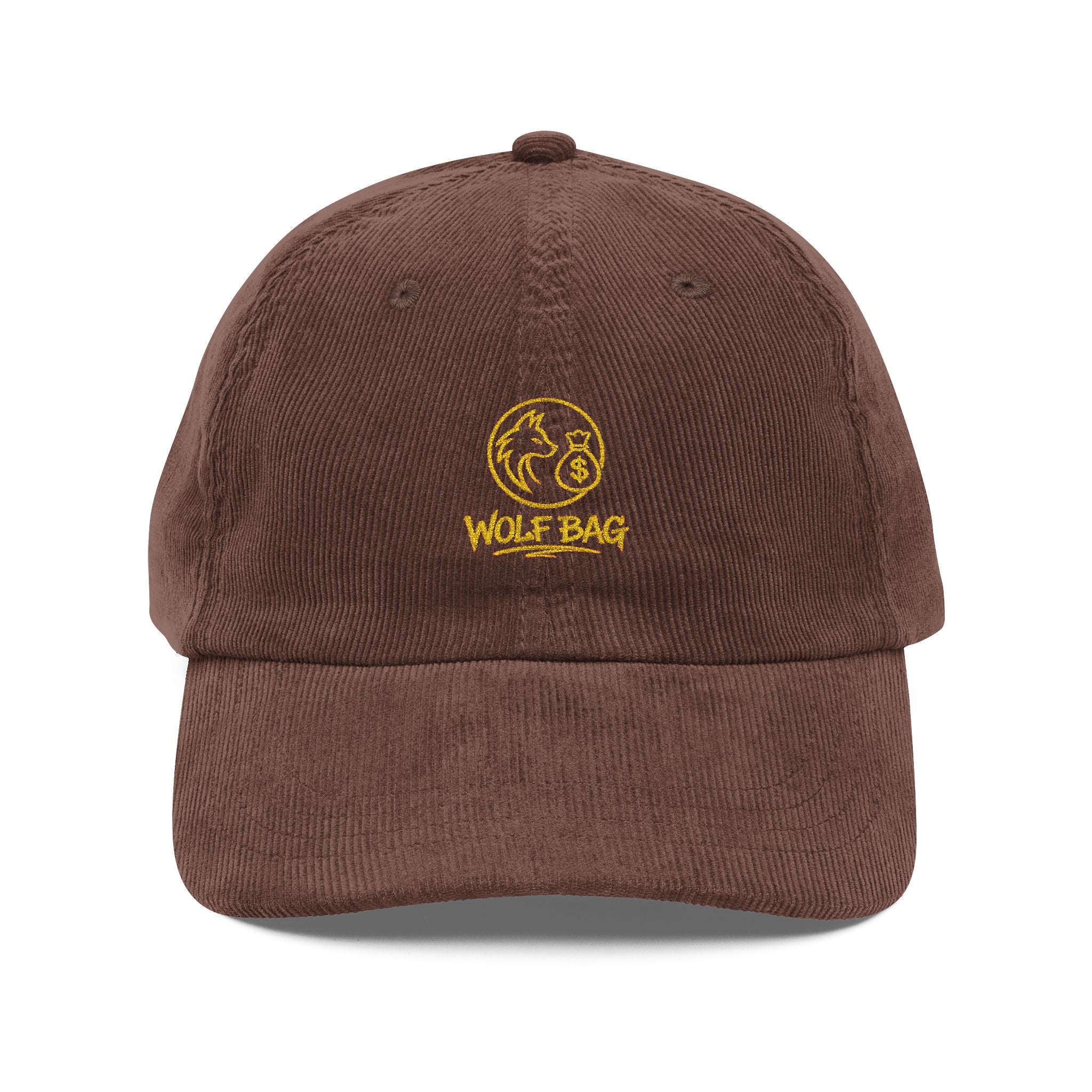 Vintage Corduroy Embroidered Cap — Retro Moon & Stars Baseball Hat