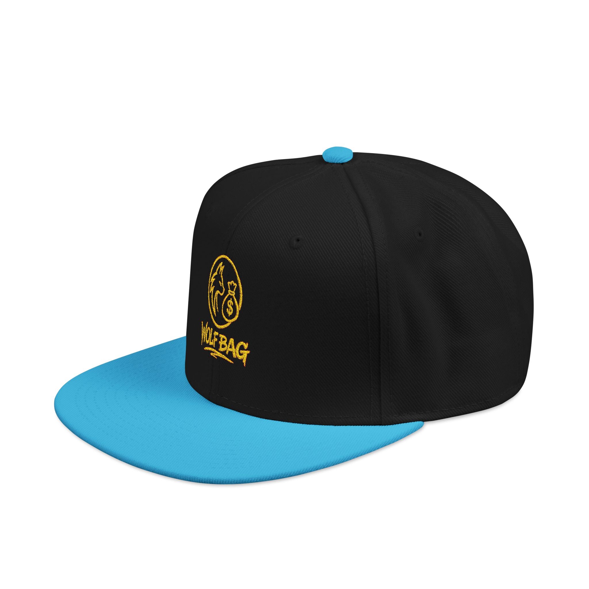 Embroidered Ram Crest Snapback Hat — Adjustable Two-Tone Streetwear Cap