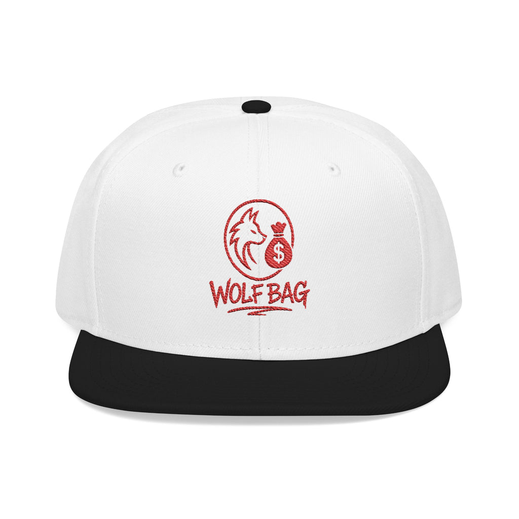 Embroidered Red Skull Snapback Hat