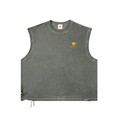 Distressed Grommet Eyelet Tank Top