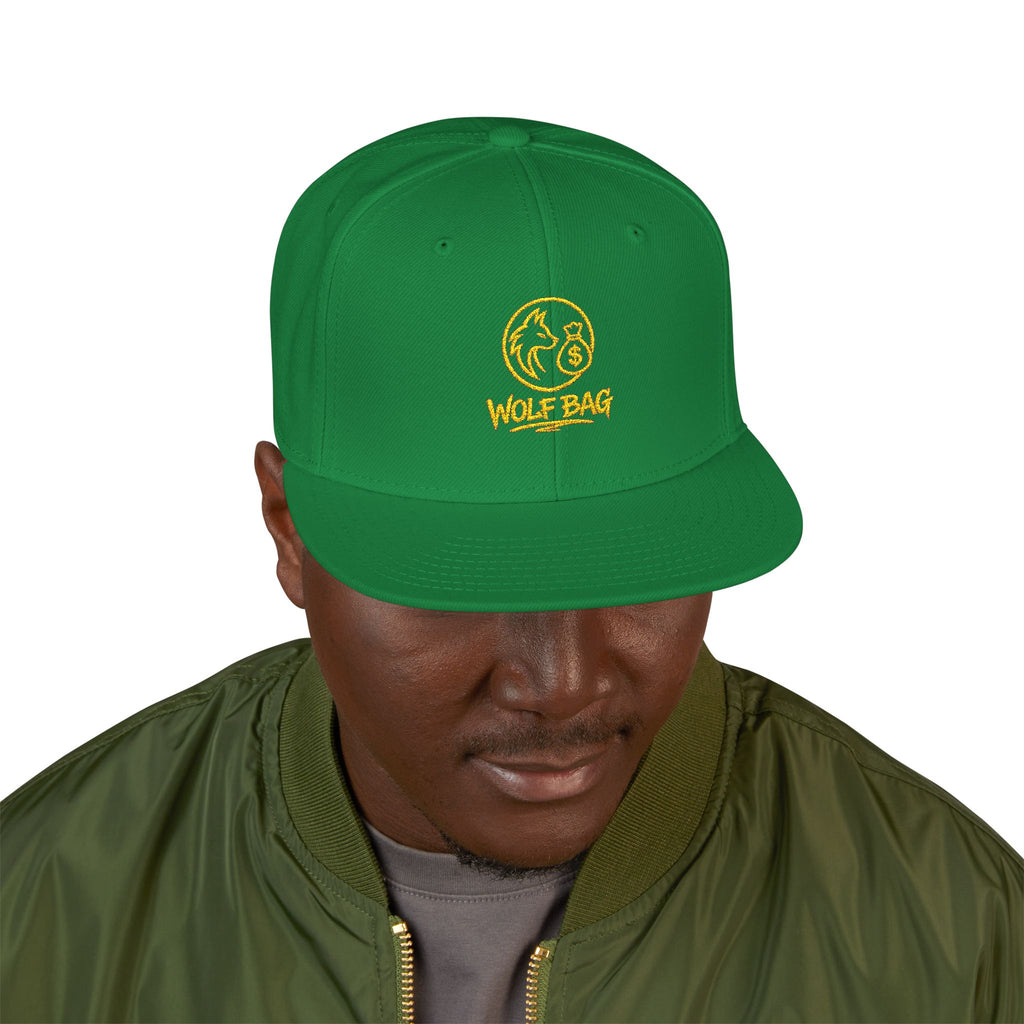 Embroidered Ram Crest Snapback Hat — Adjustable Two-Tone Streetwear Cap