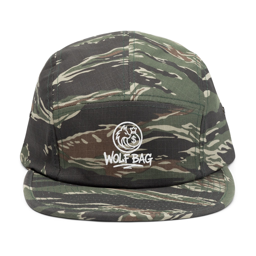 Embroidered 'Wolf Bag' 5-Panel Cap — Casual Outdoor Skate Hat