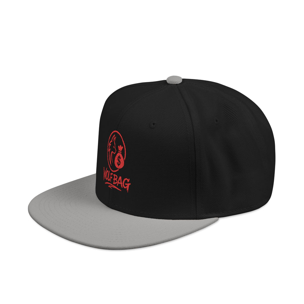Embroidered Red Skull Snapback Hat