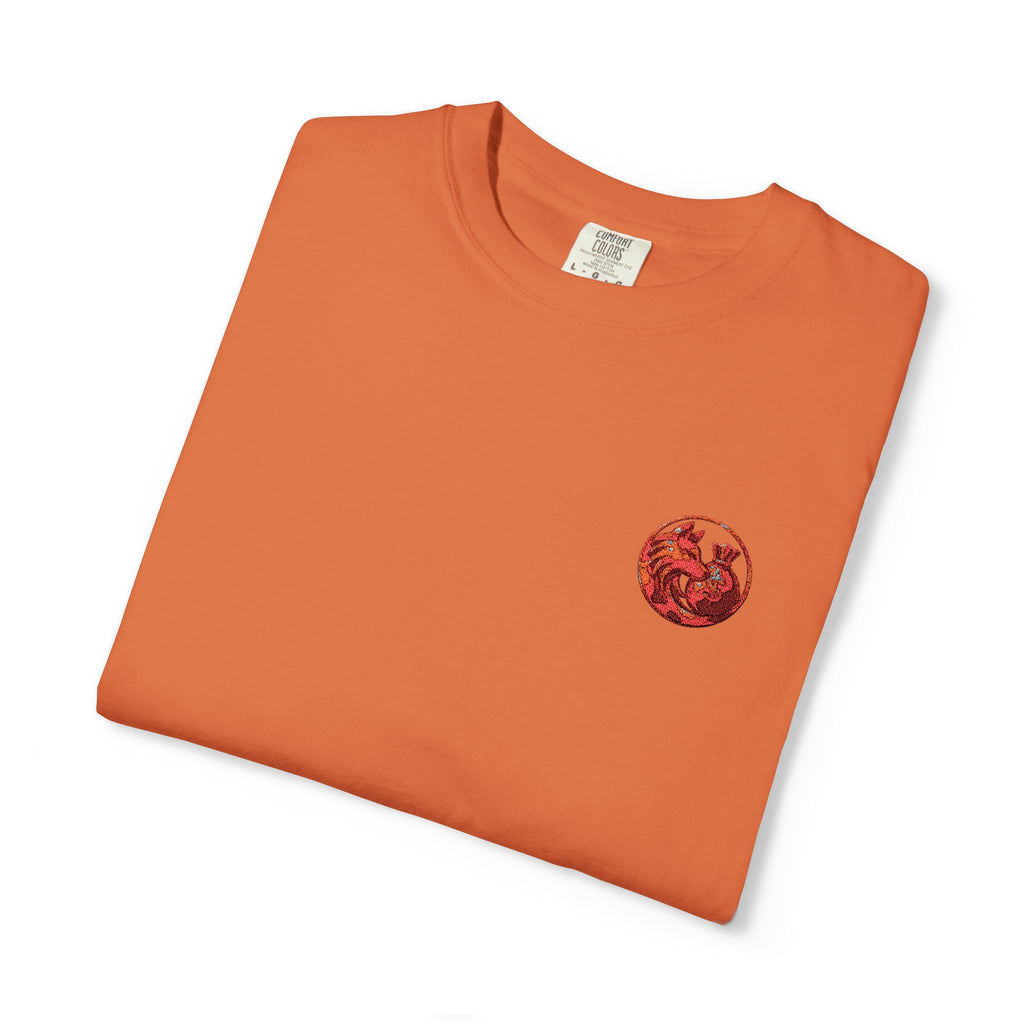 T-Shirt — Small Red Chest Print, Romantic Casual Tee