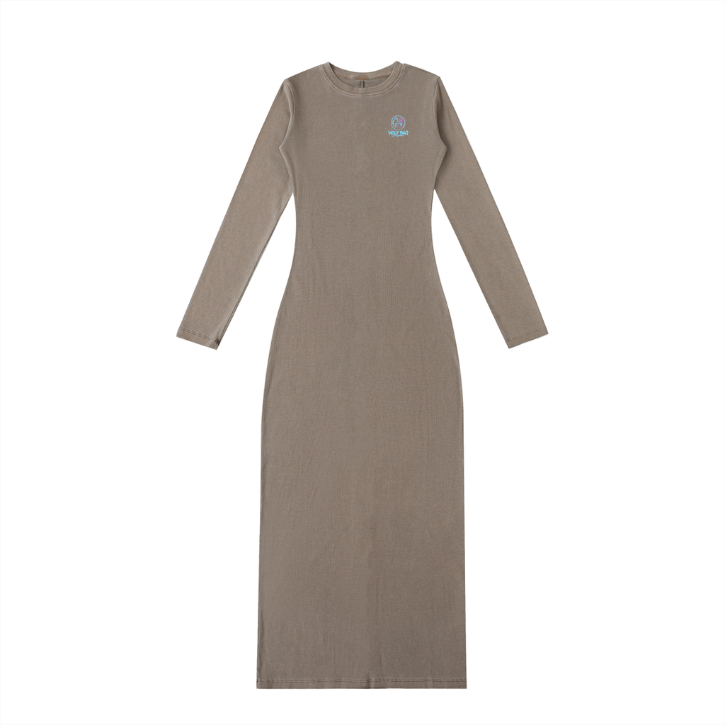 Dyed Washed Slit Maxi Dress
