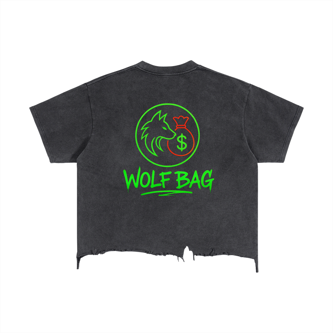Vintage Wash Boxy Distressed Hem T-Shirt