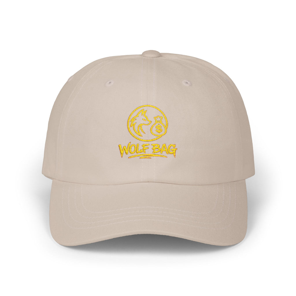 Dad Cap — Gold Foil Wolf Pack Logo Embroidered Hat
