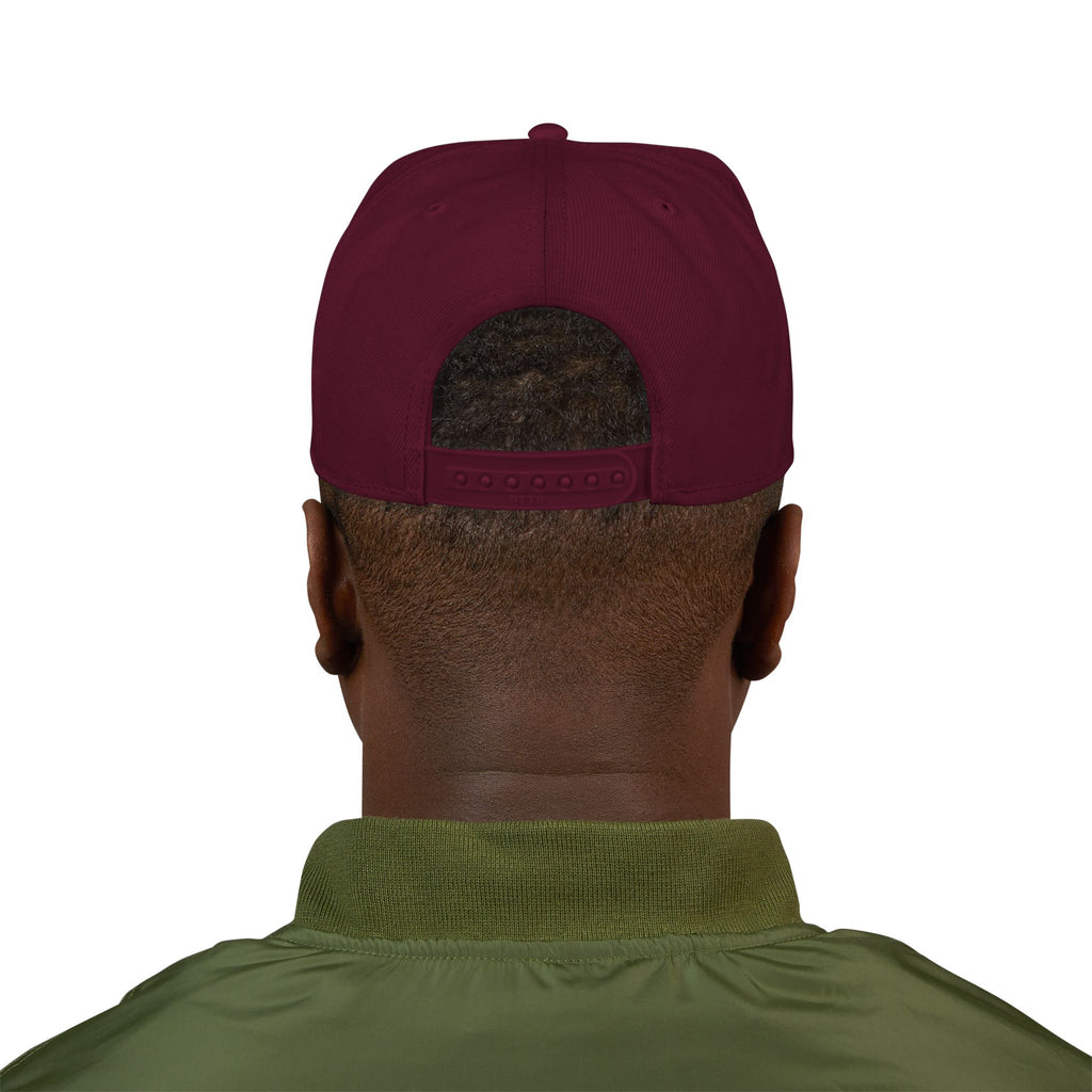 Embroidered Ram Crest Snapback Hat — Adjustable Two-Tone Streetwear Cap