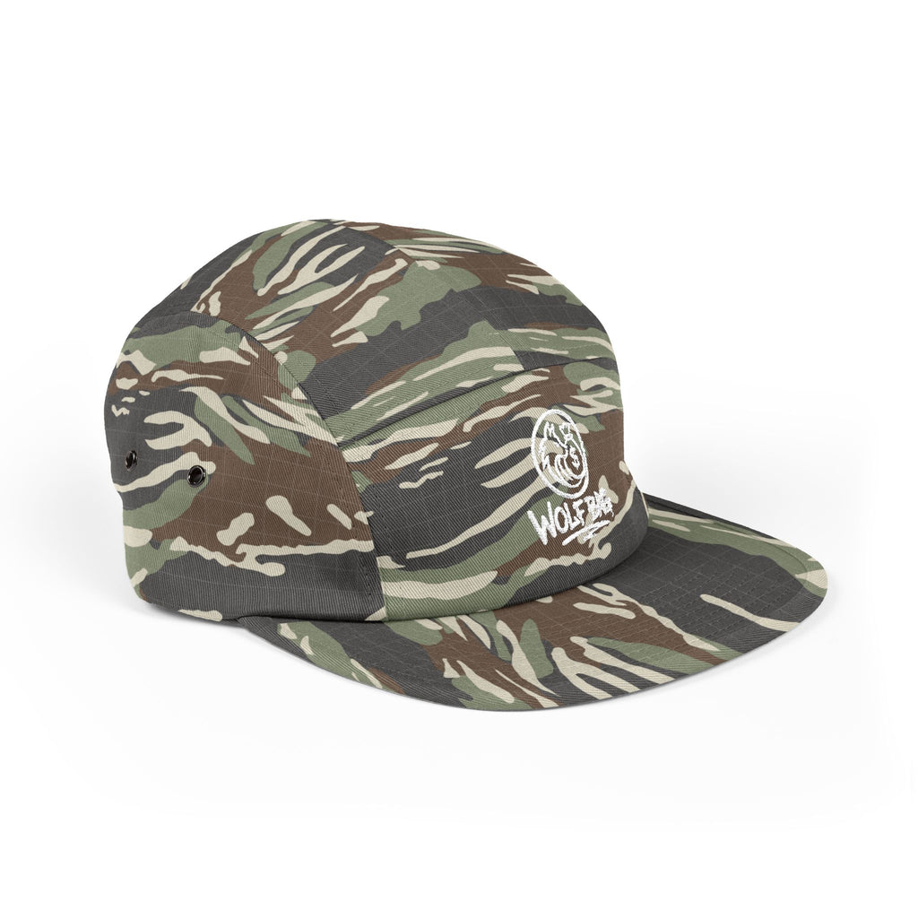 Embroidered 'Wolf Bag' 5-Panel Cap — Casual Outdoor Skate Hat
