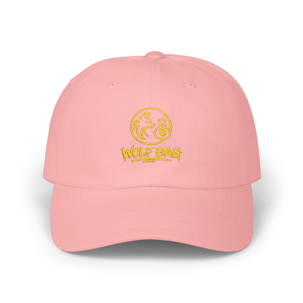 Dad Cap — Gold Foil Wolf Pack Logo Embroidered Hat