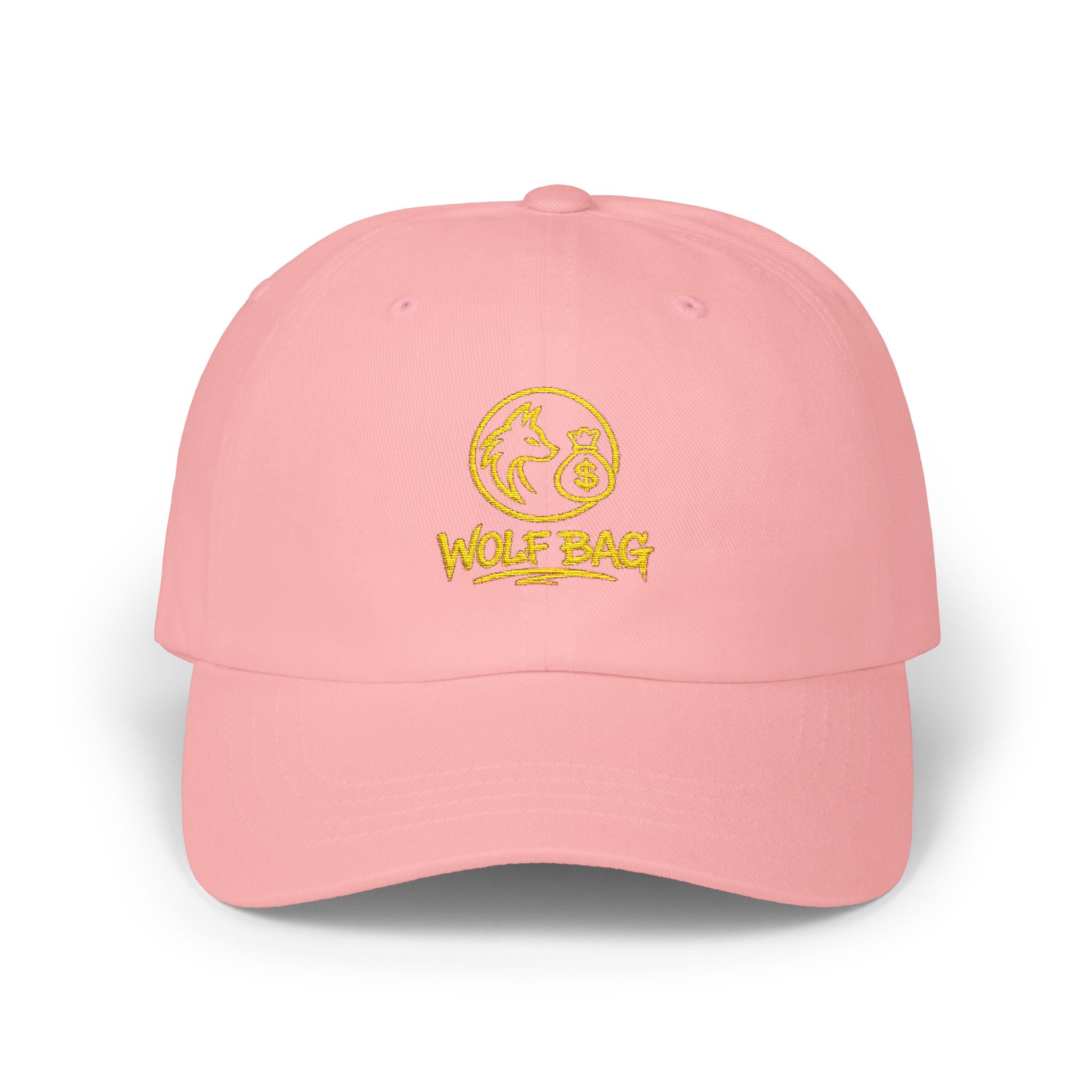 Dad Cap — Gold Foil Wolf Pack Logo Embroidered Hat
