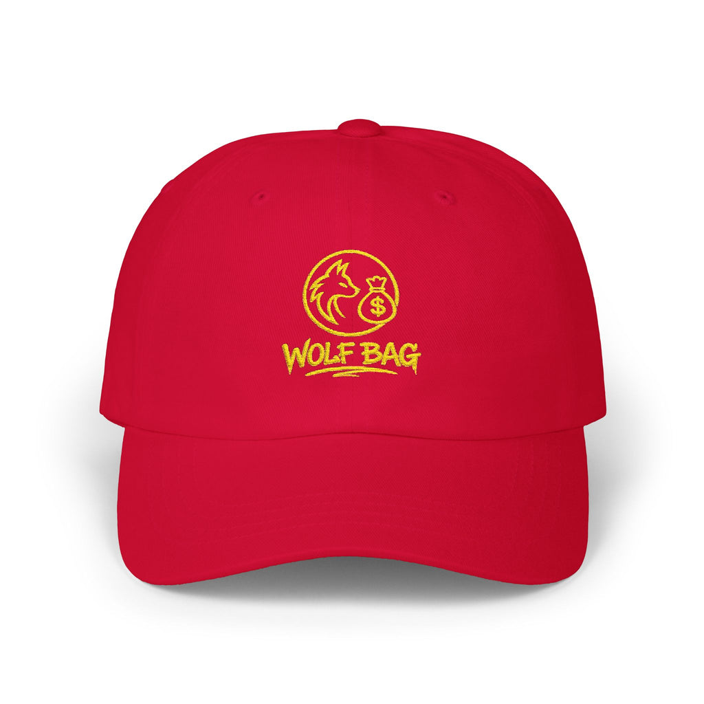 Dad Cap — Gold Foil Wolf Pack Logo Embroidered Hat