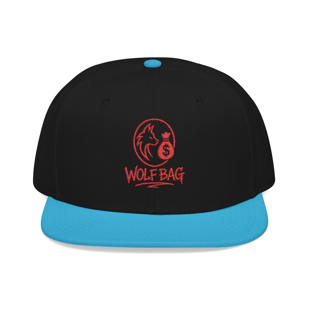 Embroidered Red Skull Snapback Hat