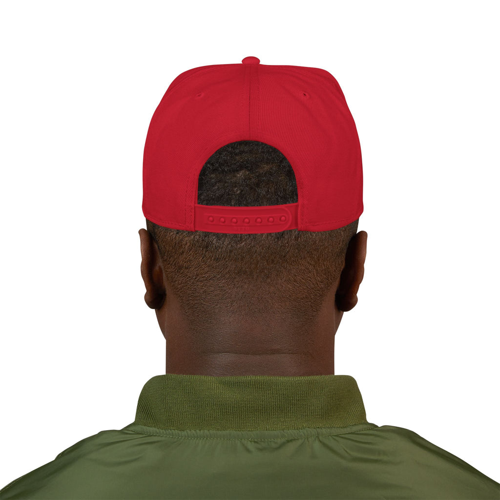 Embroidered Ram Crest Snapback Hat — Adjustable Two-Tone Streetwear Cap