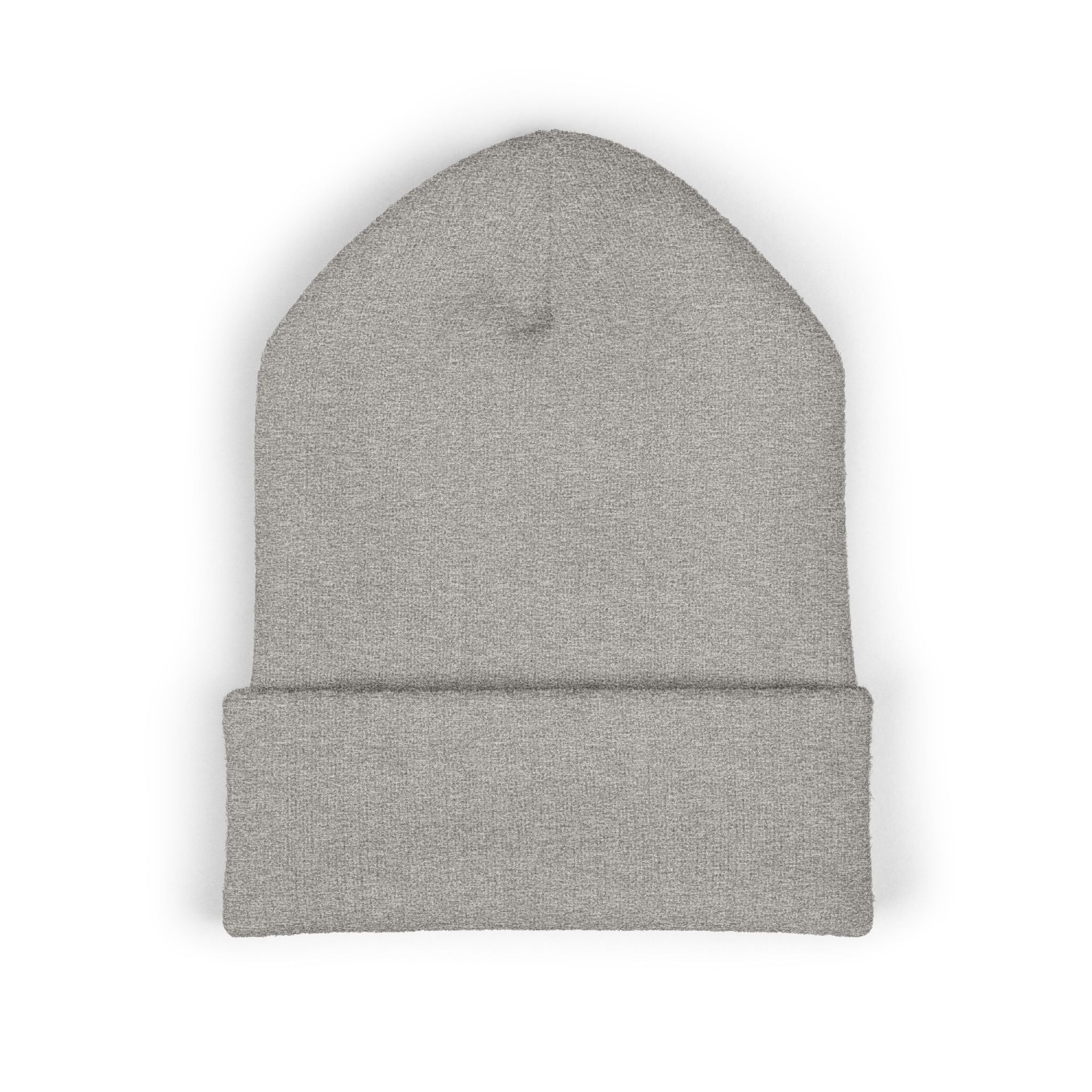 Gold Embroidered Smile Logo Beanie — Classic Cuffed Knit Hat