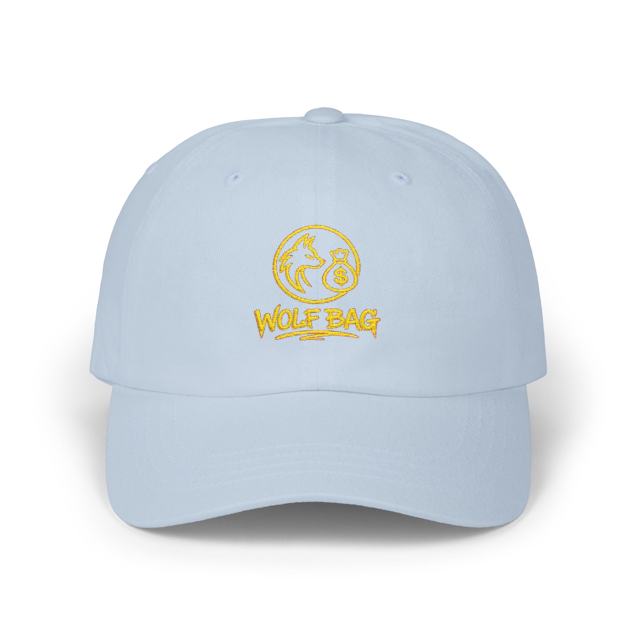 Dad Cap — Gold Foil Wolf Pack Logo Embroidered Hat
