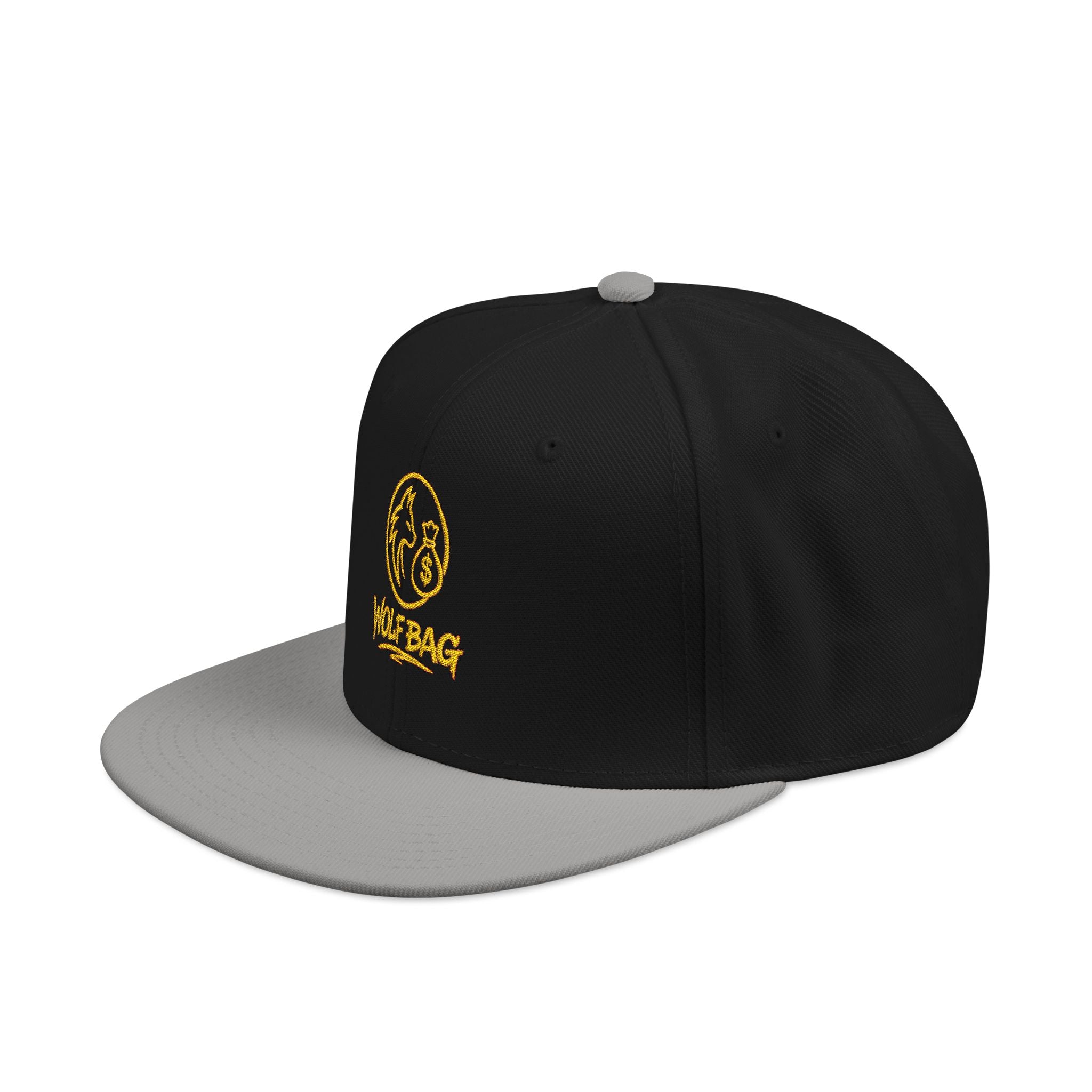 Embroidered Ram Crest Snapback Hat — Adjustable Two-Tone Streetwear Cap