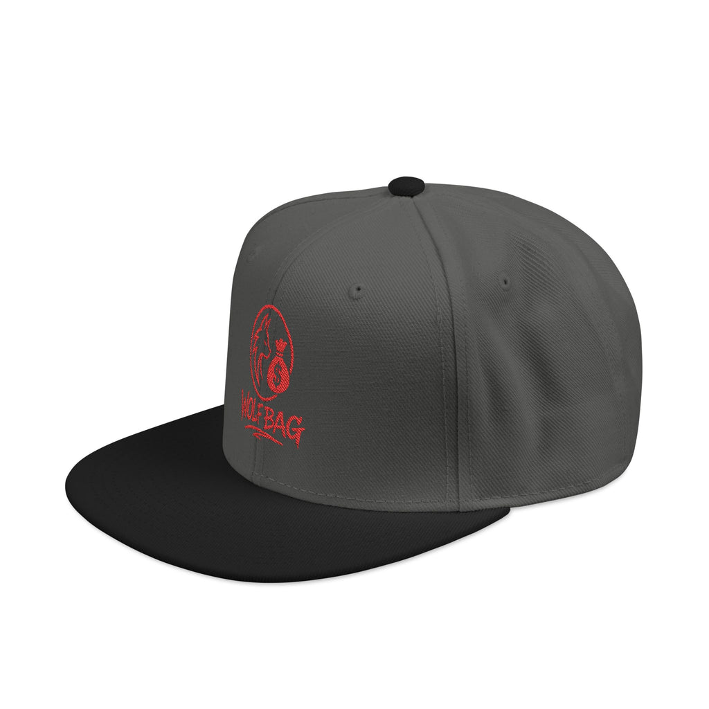 Embroidered Red Skull Snapback Hat