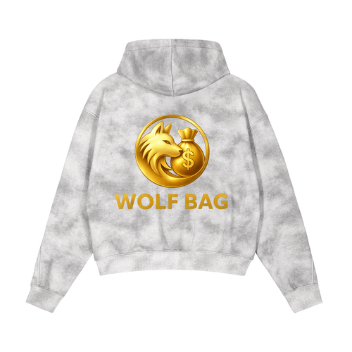 Dirty Washed Zip-Up Fleece Hoodie