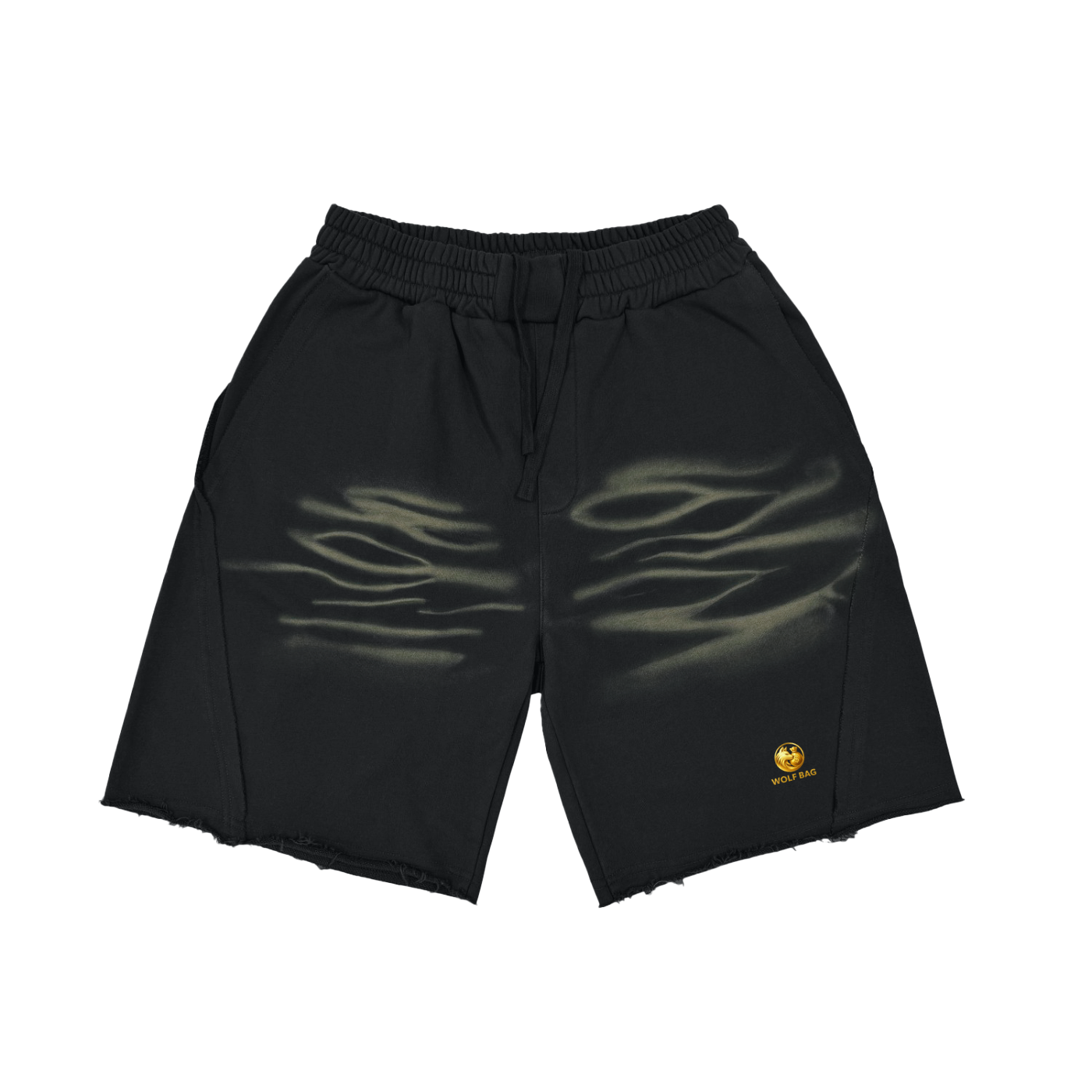 Vintage Washed Tiger Stripes Short Pants
