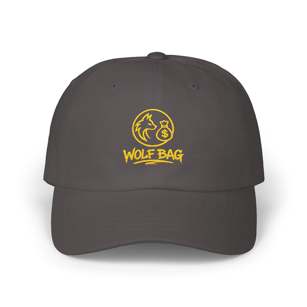 Dad Cap — Gold Foil Wolf Pack Logo Embroidered Hat