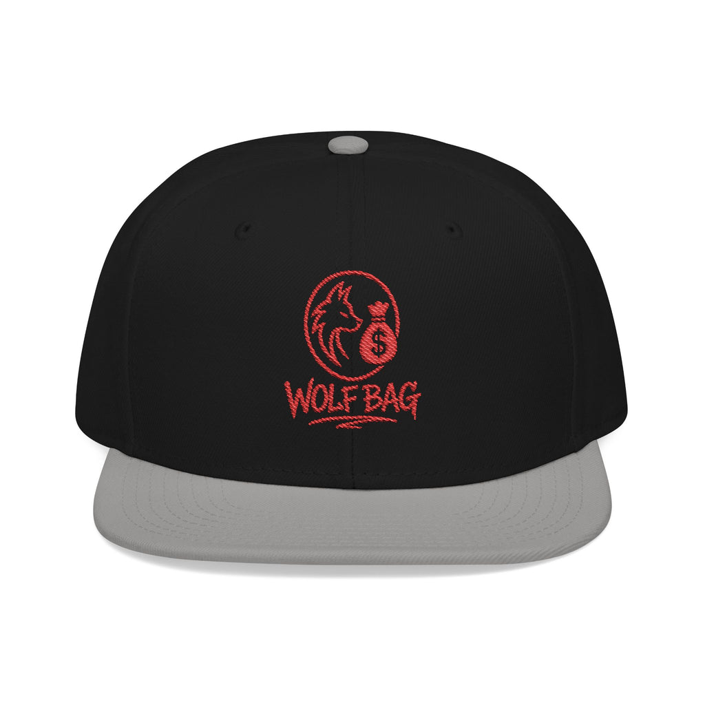 Embroidered Red Skull Snapback Hat