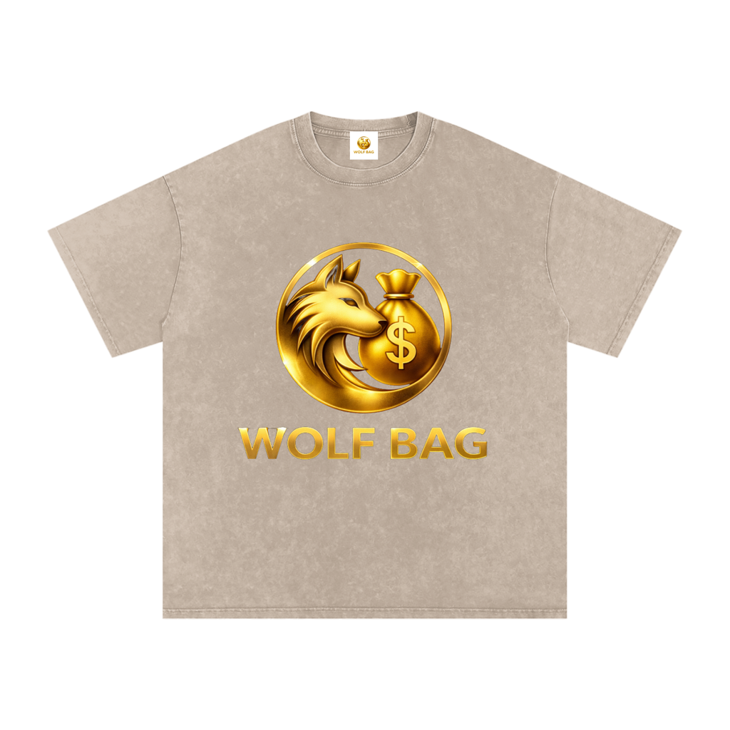Snow Washed Oversized Cotton T-Shirt