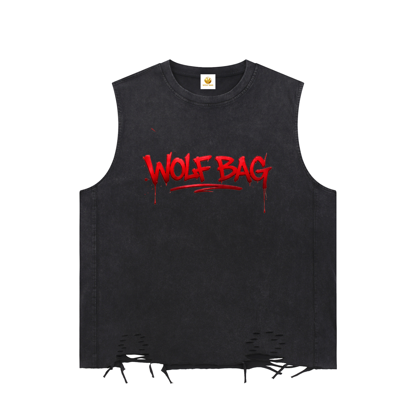 Snow Washed Raw-Hem Tank Top