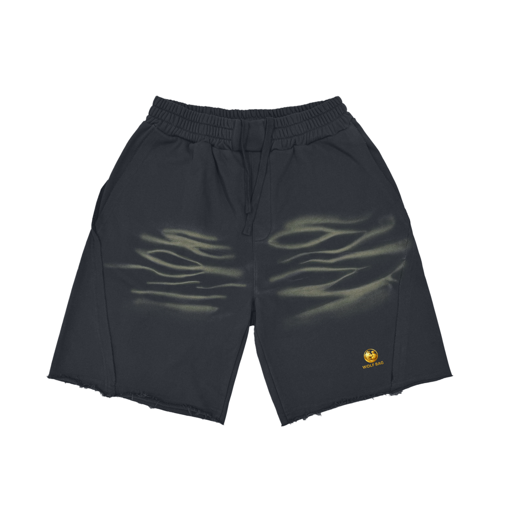 Vintage Washed Tiger Stripes Short Pants